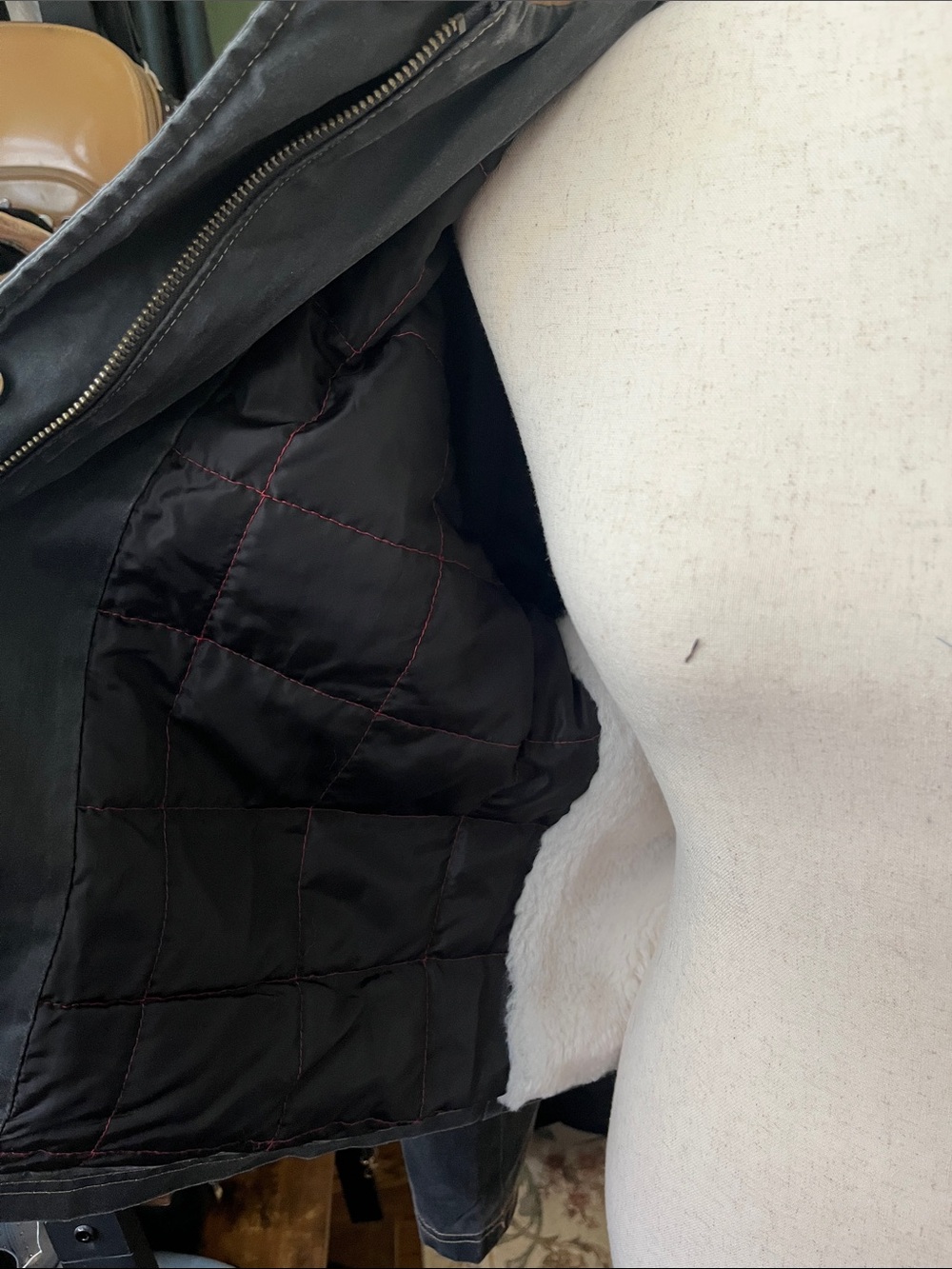 Hunter chore coat/Work Jacket with Tan Collar - Picture 6 of 11